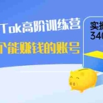 (3628期)海外TikTok高阶训练营:教你做个能赚钱的账号,实操月入34000元!