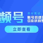 (3619期)视频号新手必学课:账号搭建到引流获客整个流程,没有废话,干货超多