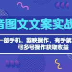 (3609期)抖音图文毒文案实战:一部手机 剪映操作 有手就能做,单号日入几十 可多号