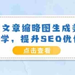 (3550期)网站文章缩略图生成美化教学,提升SEO优化(教程+程序)