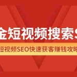 (3513期)掘金短视频搜索SEO,短视频SEO快速获客赚钱攻略
