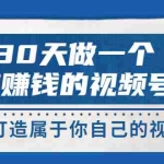 (3429期)30天做一个能赚钱的视频号,从0-1打造属于你自己的视频号 (14节)