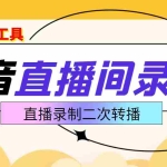 (3386期)斗音直播监控录制工具,开播即录,适合不喜欢露脸又想尝试电脑直播的玩家