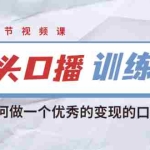 (3385期)宪哥的镜头口播训练课:如何做一个优秀的变现的口播人(34节视频课)