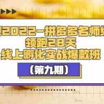 （3370期）领跑2022-拼多多名师线上领跑28天，线上孵化实战爆款班（第九期）