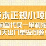 (3346期)0成本正规小项目:天猫闲鱼代买一单利润30元,每天出几单没问题!