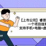 (3295期)【上市公司】睿思挂机项目,一个项目挂到老,支持手机+电脑+虚拟机多开