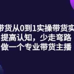 (3339期)电商带货从0到1实操带货实训营:提高认知,少走弯路,做一个专业带货主播