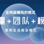 (3226期)全网最赚钱的模式《流量+团队+模式》案例实战商业模式