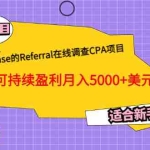 （3176期）Ysense的Referral在线调查CPA项目，可持续盈利月入5000+美元，适合新手