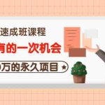（3160期）讲师速成班课程《5年才有的一次机会，月入10万的永久项目》价值680元
