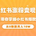(3132期)《小红书涨粉变现营》21天带你掌握小红书爆款玩法 从0粉到月入10W