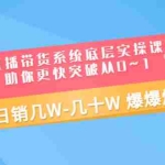 (3034期)直播带货系统底层实操课,助你更快突破从0~1,日销几W-几十W 爆爆爆
