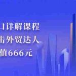 （2965期）外贸出口详解课程：小白进击外贸达人，30节价值666元