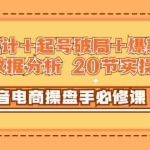 (2932期)抖音电商操盘手必修课:顶层设计+起号破局+爆款运营+数据分析 (20节实操课)