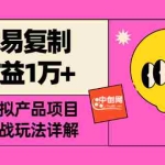 （2930期）[某付费文章] 简单易复制 月收益1万+虚拟产品项目，实战玩法详解（附教程）