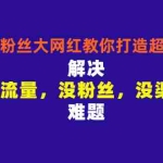 (2913期)一亿粉丝大网红教你打造超级IP:解决“没流量,没粉丝,没渠道”难题