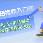 (2901期)实体店短视频入门课:dou+投放+带货脚本+剪辑操作流程和思路(价值999)