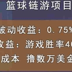 (2893期)国外区块链篮球游戏项目,前期加入秒回本,被动收益日0.75%,撸数万美金