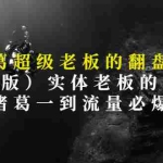 (2852期)诸葛超级老板的翻盘课(高阶版),实体老板的起号课,诸葛一到流量必爆