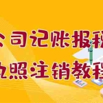 (2851期)个体公司记账报税+营业执照注销教程:小白一看就会,某宝接业务 一单搞几百