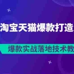 (2847期)2022淘宝天猫爆款打造系列课:爆款实战落地技术教程(价值1980元)