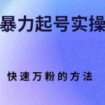 (2766期)快手暴力起号实操教程,快速万粉的方法