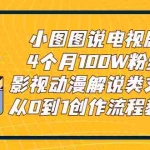 (2760期)小图图说电视剧4个月100W粉丝:影视动漫解说类文案从0到1创作流程教学