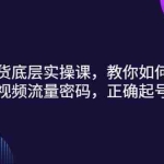 (2685期)短视频带货底层实操课,教你如何选爆品、了解获短视频流量密码,正确起号