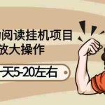 (2684期)最新自动阅读挂机项目,单号一天5-20左右 可放大操作【详细教程+挂机脚本】