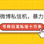 (2644期)最新微博私信机,暴力引流,号称日发私信十万条【详细教程】