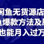 (2568期)闲鱼无货源店群,掌握闲鱼爆款方法快速出单,轻松月入10000+