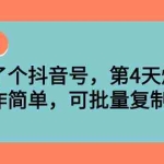 (2538期)起了个抖音号,第4天爆了!操作简单,可批量复制