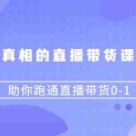 (2484期)更接近真相的直播带货课(线上),助你跑通直播带货0-1