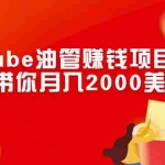 (2469期)Youtube油管赚钱项目:手把手带你月入2000美刀