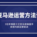 (2443期)亚马逊大卖的运营方法课:年销10亿大卖家亲授内部秘诀