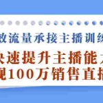 (2409期)高效流量承接主播训练营:快速提升主播能力,实现100万销售直播间