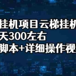 (2401期)网易云挂机项目云梯挂机计划,单号每天300左右,永久版脚本+详细操作视频