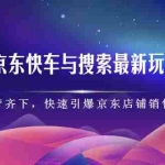 (2291期)京东快车与搜索最新玩法:双管齐下月销百万,快速引爆京东店铺销售额