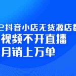 (2248期)2022抖音小店无货源店群玩法,不拍视频不开直播照样月销上万单
