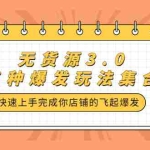 (2228期)无货源3.0三种爆发玩法集合,快速上手完成你店铺的飞起爆发