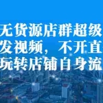(2215期)抖音无货源店群超级攻略:不发视频,不开直播,只玩转店铺自身流量
