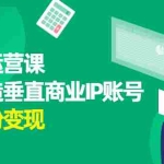 (2185期)短视频运营课,如何打造垂直商业IP账号,轻松涨粉变现