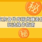 (2130期)京东备件库囤货赚差价玩法操作指南【付费文章】
