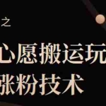 (2128期)抖音心愿搬运玩法,快速涨粉技术【视频课程】