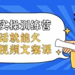 (2106期)文案实操训练营,只说话就能火的短视频文案课