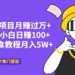 (2034期)游戏虚拟项目月赚过万+地图采集小白日赚100+卖网红美食教程月入5W+