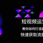 (2022期)短视频运营课:教你如何打造超级IP,快速获取流量变现!