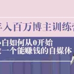 （2013期）年入百万博主训练营：小白如何从0开始做一个能赚钱的自媒体