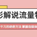(2059期)电影解说流量特训:一年涨粉千万的绝密方法,掌握自媒体赚钱密码